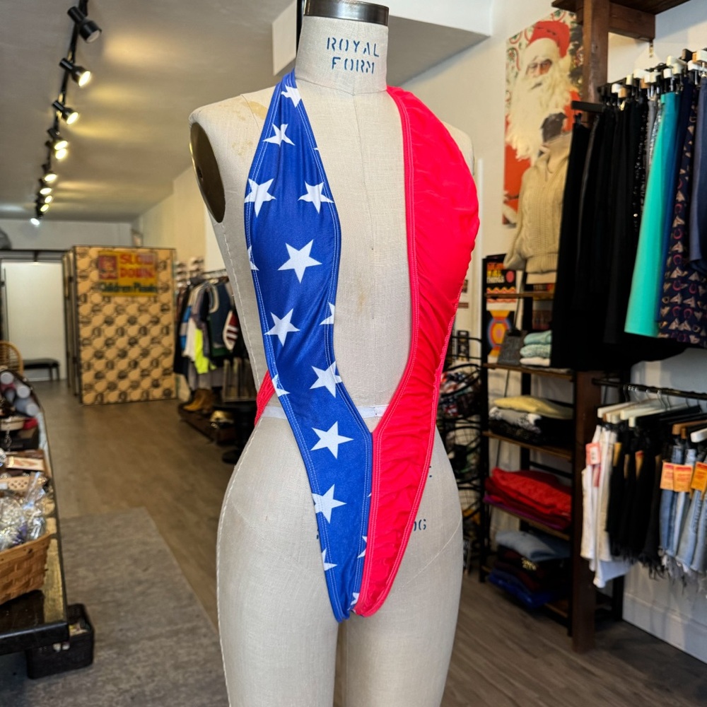 90s/Y2K Vintage American Flag Monokini (Made in USA)
